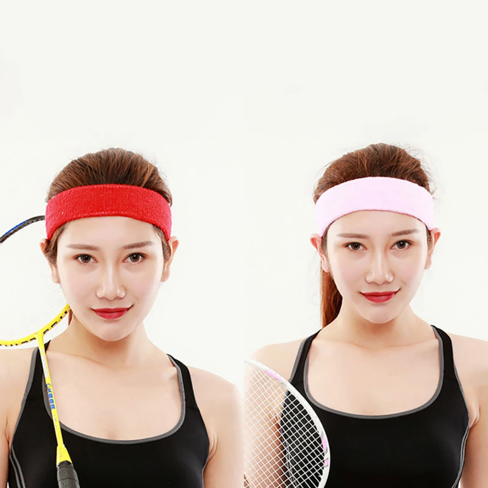 Sweatband Спорт на открытом воздухе повязка от пота на голову Йога тренажерный зал унисекс стрейч сплошной цвет повязка для волос