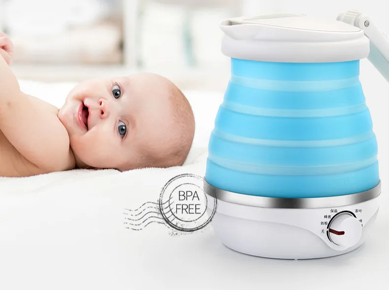 

Travel electric kettle folding silicone portable