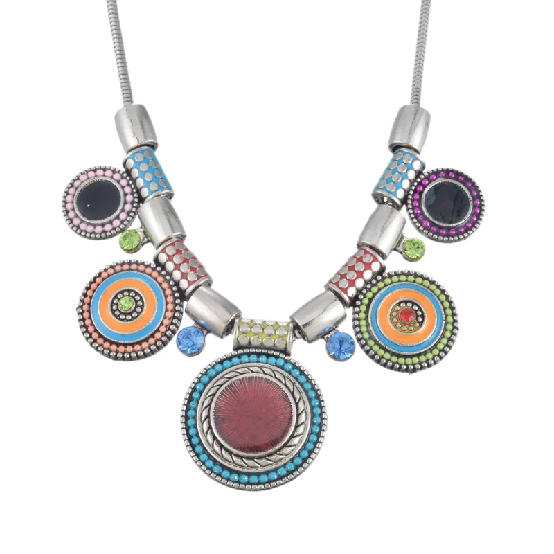 MJARTORIA Ретро Богемия Стиль Сплав инкрустация Макси женское ожерелье бохо