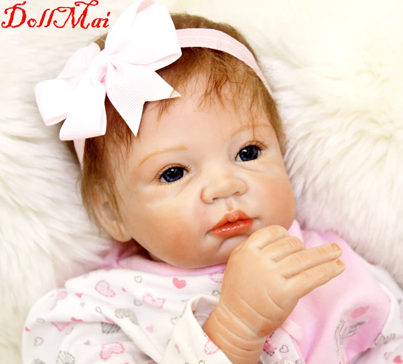 55 см Силиконовые Reborn куклы Baby живой реалистичный Boneca Bebe реалистичные настоящая