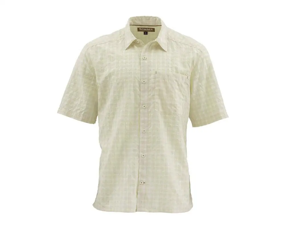 Style 1-Birch Plaid Si* ms мужские рубашки для рыбалки с коротким рукавом, клетчатая рубашка, дышащий UPF30 светильник, одежда для рыбалки, мужская рубашка, размер США S-3XL - Цвет: Style 1-Birch Plaid