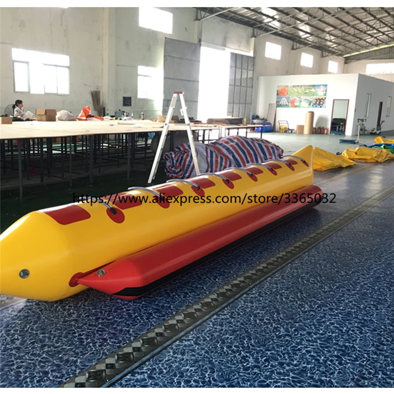 Дешевые цены аквапарк спортивные игры игрушки Fly Fish Tube надувная Банановая