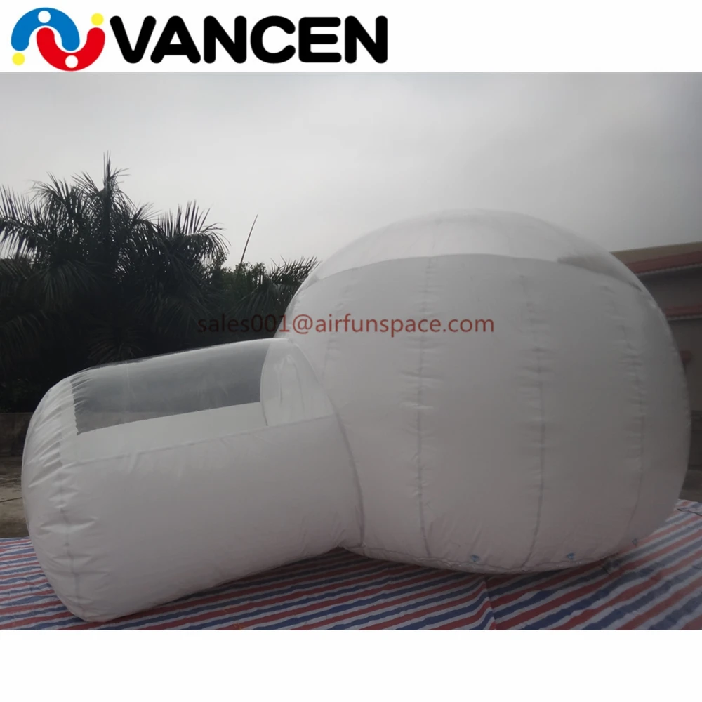 

5m diameter inflatable transparent tent single tunnel bubble tents high quality dome inflatable yurt tent for famliy
