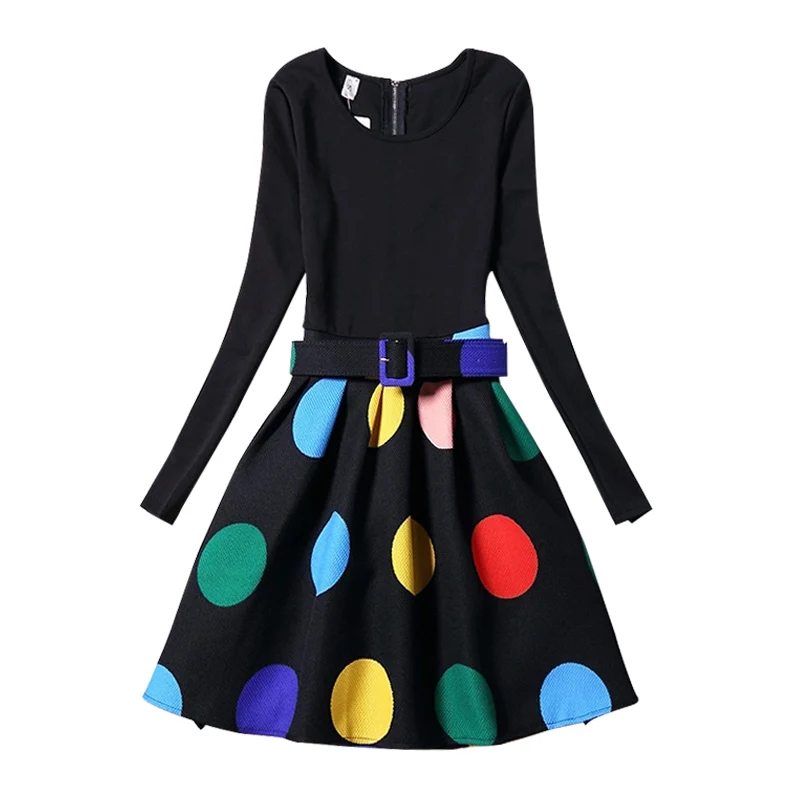 Winter Girl Dress 2018 Floral Stitching print For Children Clothing Wedding And School Party Teenage Clothes | Детская одежда и