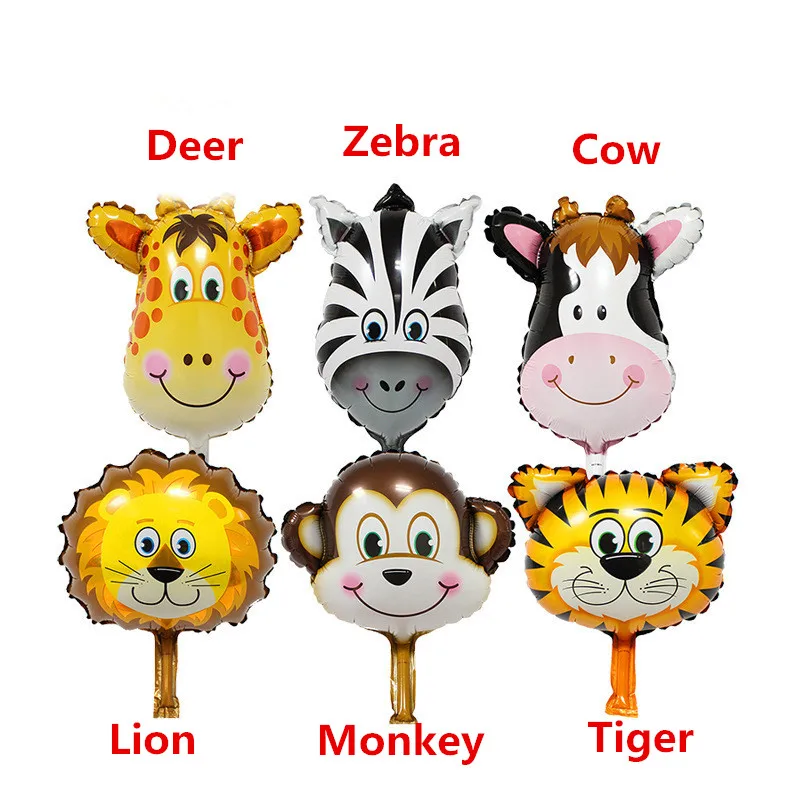 10 шт./лот мини воздушные шары с головой животного свадебные украшения