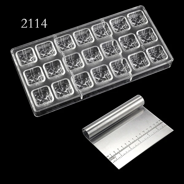 2114GD 3D форма кубика поликарбонатная форма шоколада инъекции PC Сладкий Леденец, пудинг желе форма для выпечки, сделай сам Кондитерские инструменты - Цвет: 2114GD