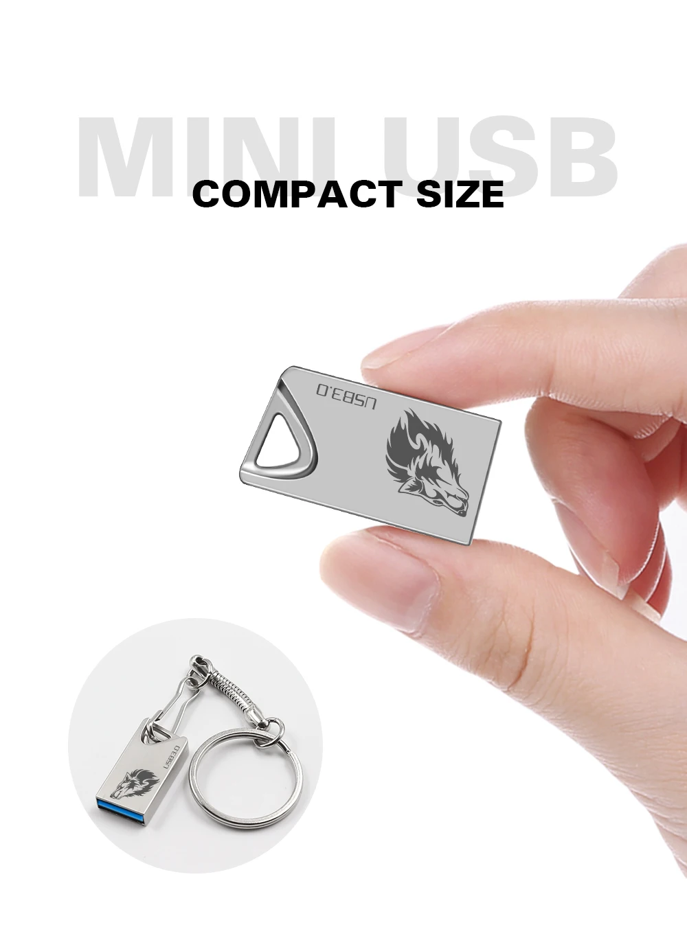 Высокоскоростной мини флеш-накопитель usb2.0 128 Гб 64 ГБ 32 ГБ высокоскоростная память 16 ГБ 8 ГБ 4 ГБ флеш-накопитель USB3.0 маленький u-диск с брелоком