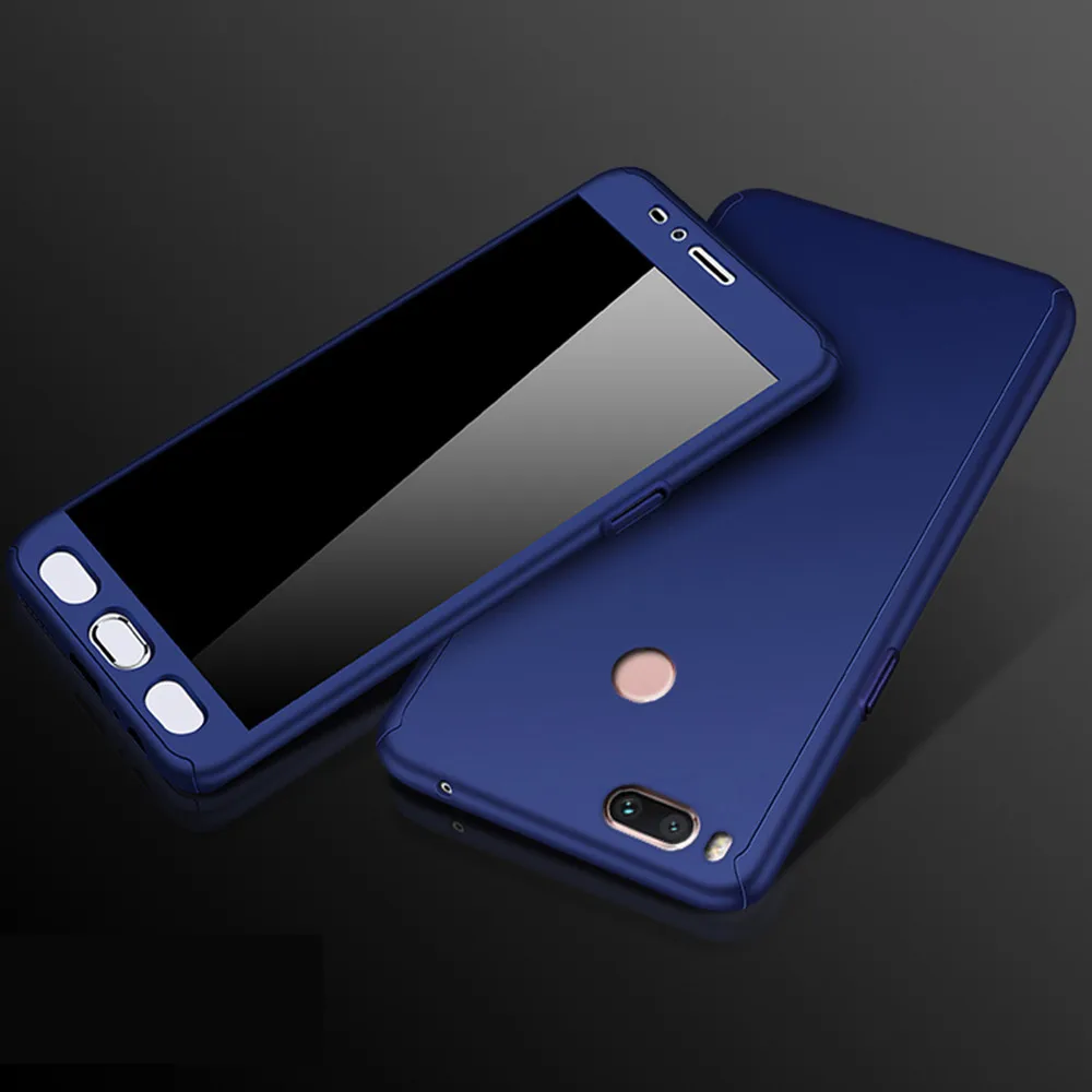 360 Protective Case For Xiaomi 5X Redmi 3S 4X Note4 Note4X Tempered Glass Front Back Cover Full Body Coverage Protection Shells |