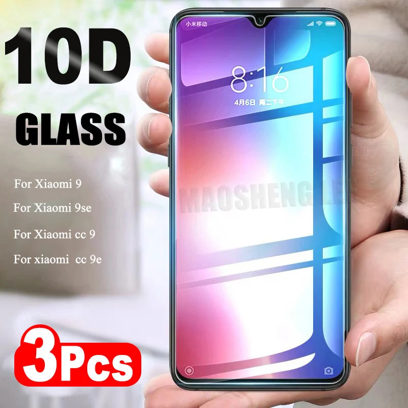 Закаленное стекло 3 шт./лот для Xiaomi mi 9 9se cc9 cc9e Защита экрана закаленное с защитой