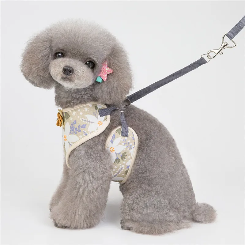 9 Color Pet Dog Vest Harness and Leash Set for Small Dogs Cats Adjustable Puppy Cat Collars Chain Lead Pets Supplies | Дом и сад