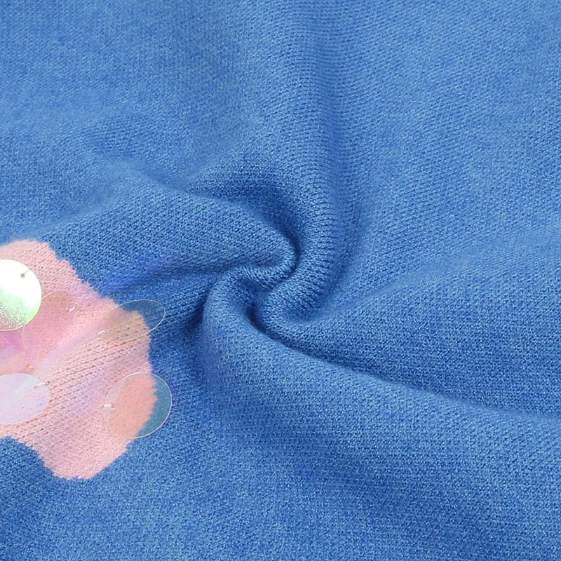 Женский модный свитер осень-весна 2018 мохер хлопок длинный рукав в горошек с