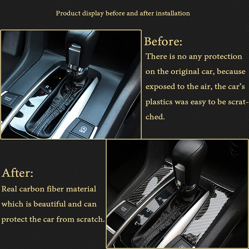 Авто 3D наклейка из углеродного волокна для Honda Civic 2018 2019 2016 2017 10th аксессуары