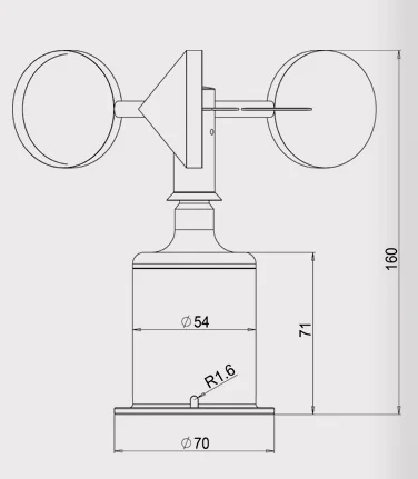 Три чашки направление ветра и датчик скорости ветра/anemorumbometer(RS485/232,4-20mA/0-5 в) скорость ветра преобразователя+ ветер датчиков