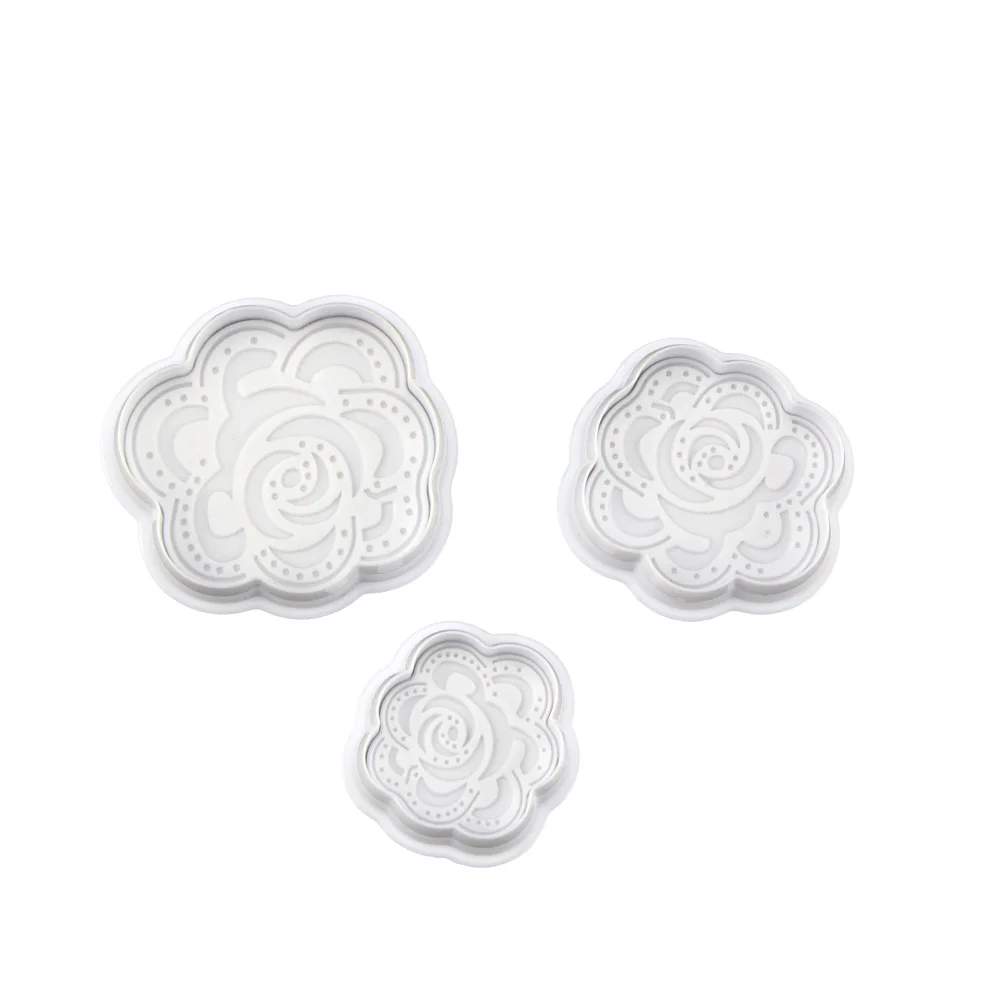 3 шт./компл. пластик Sugarcraft Veined форма листа розы для декорации торта Форма помадки