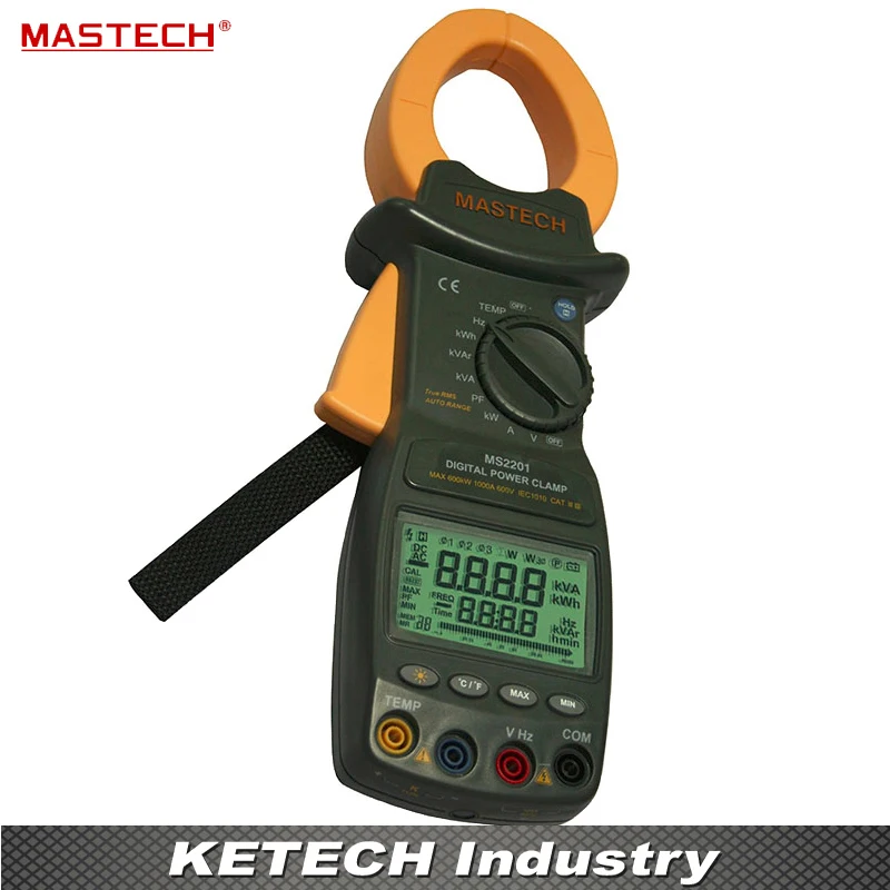 MASTECH MS2201 цифровой измеритель мощности с зажимом Активный/Видимый/реактивный