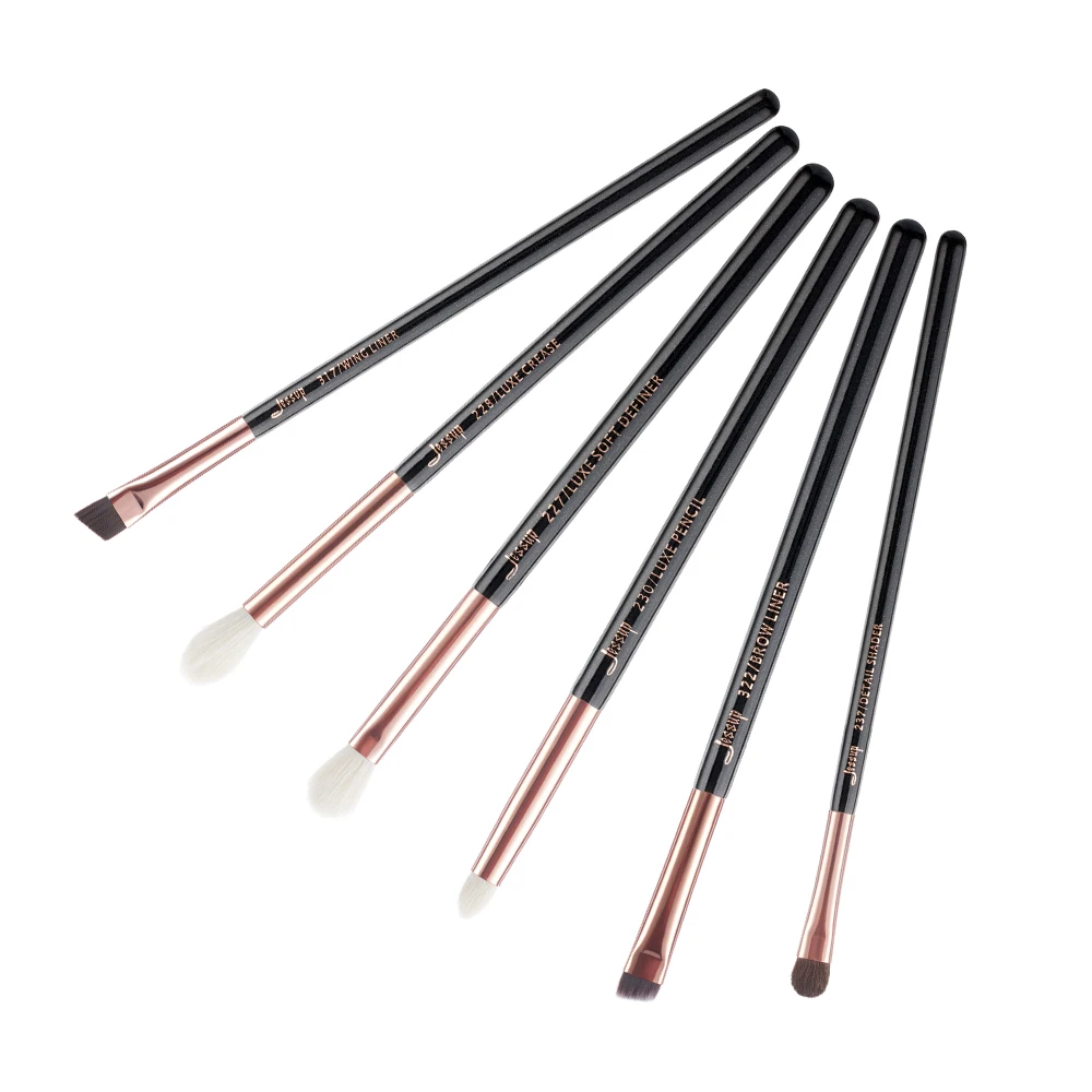 Набор профессиональных кистей для макияжа Jessup Black / Rose Gold набор инструментов