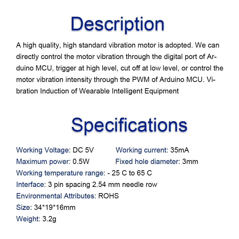 

Keyestudio Vibration Motor Module for Arduino UNOR 3
