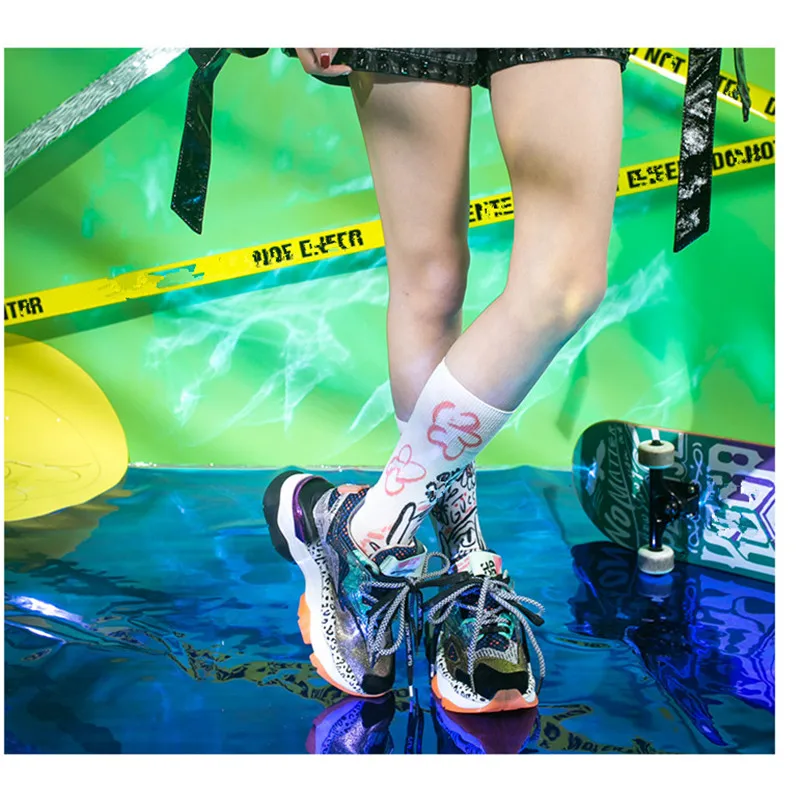 GCYFWJ/женские кроссовки Новинка 2019 года роскошные разноцветные туфли из воловьей