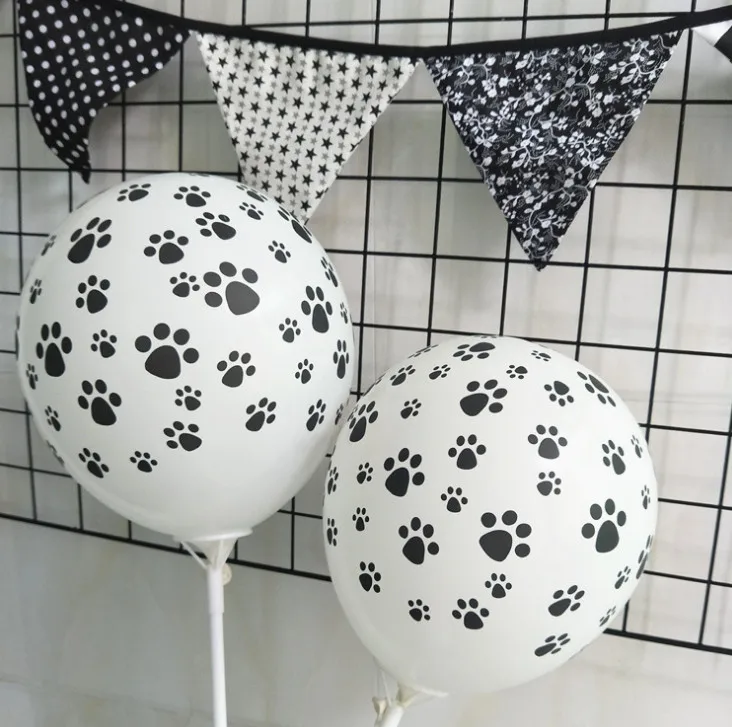 2018 New 100pcs 3.2g Dog claws Latex Balloons Birthday Farm Theme Animal pattern Helium Party Decor | Дом и сад