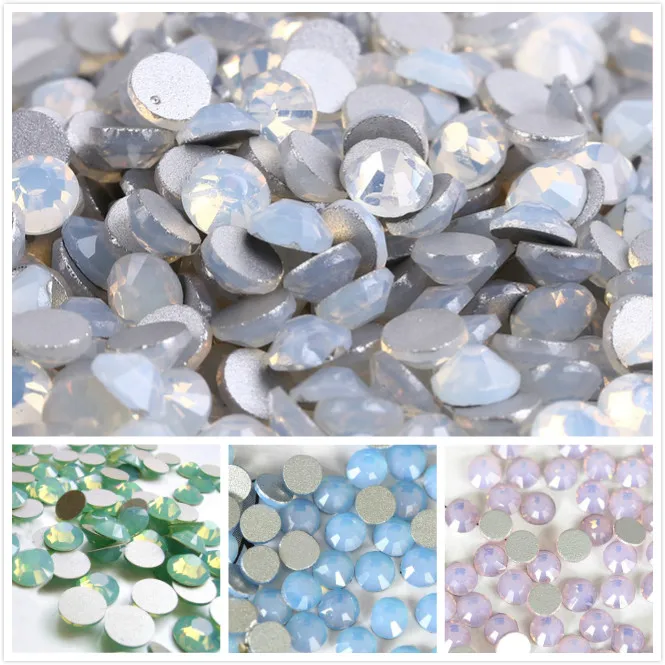 Все размеры синий/зеленый/белый/розовый опал кристалл для дизайна ногтей