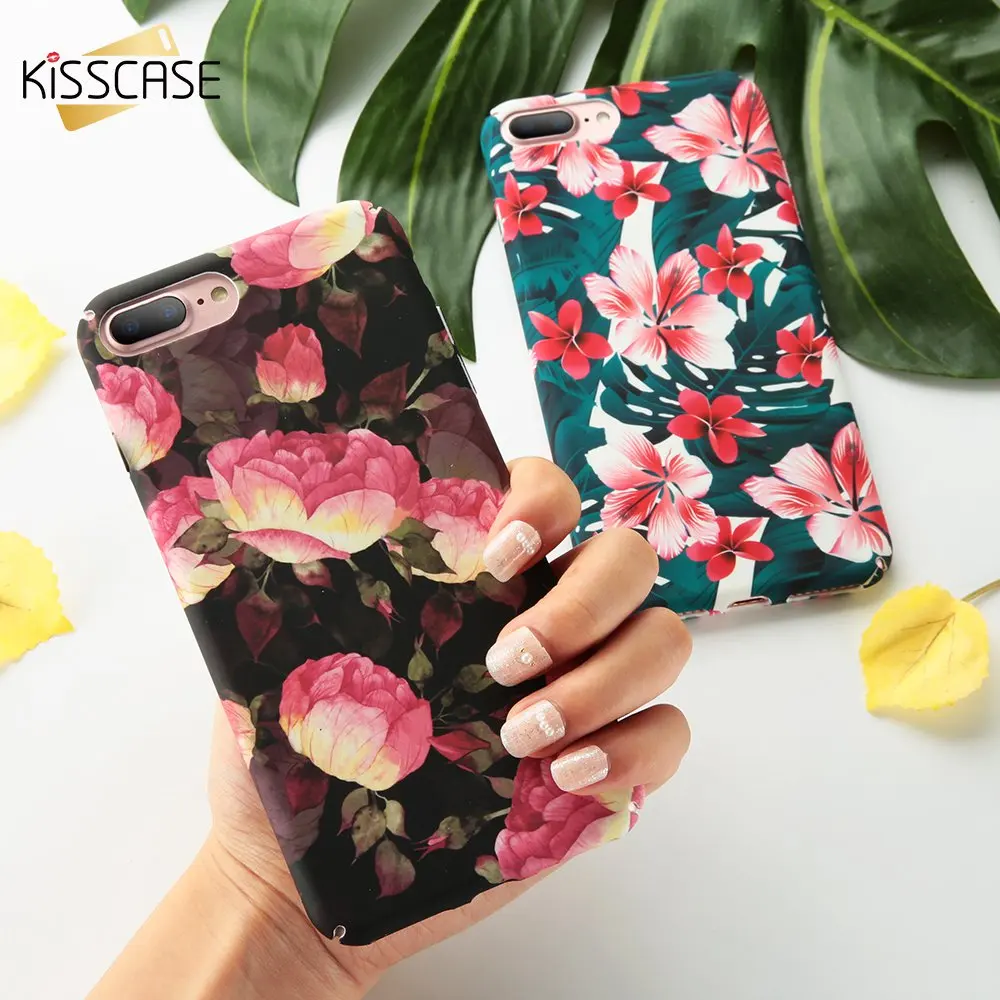 Чехол KISSCASE с рисунком для iPhone 6S 6 7 8 Plus XS Max чехол в стиле ретро цветочным фламинго