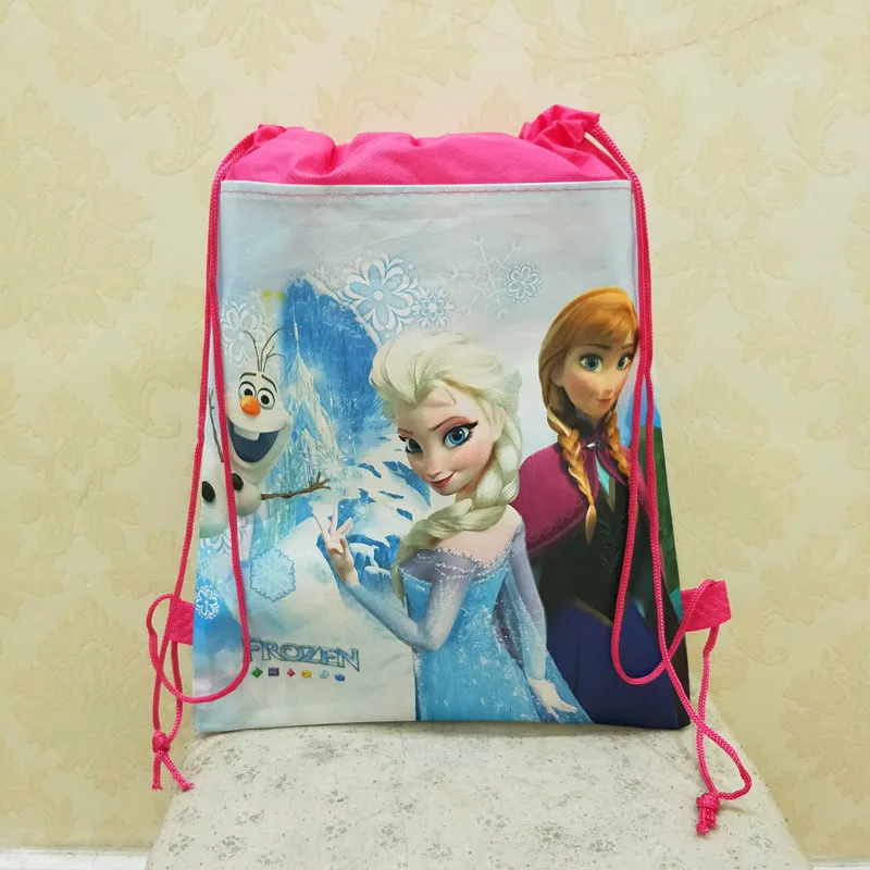 Темный хаки Дисней Принцесса Детская мультяшная сумка для хранения девочки мальчик подарочная упаковка замороженная Эльза купальная посылка косметическая игрушка кукла шнурок - Цвет: Темный хаки