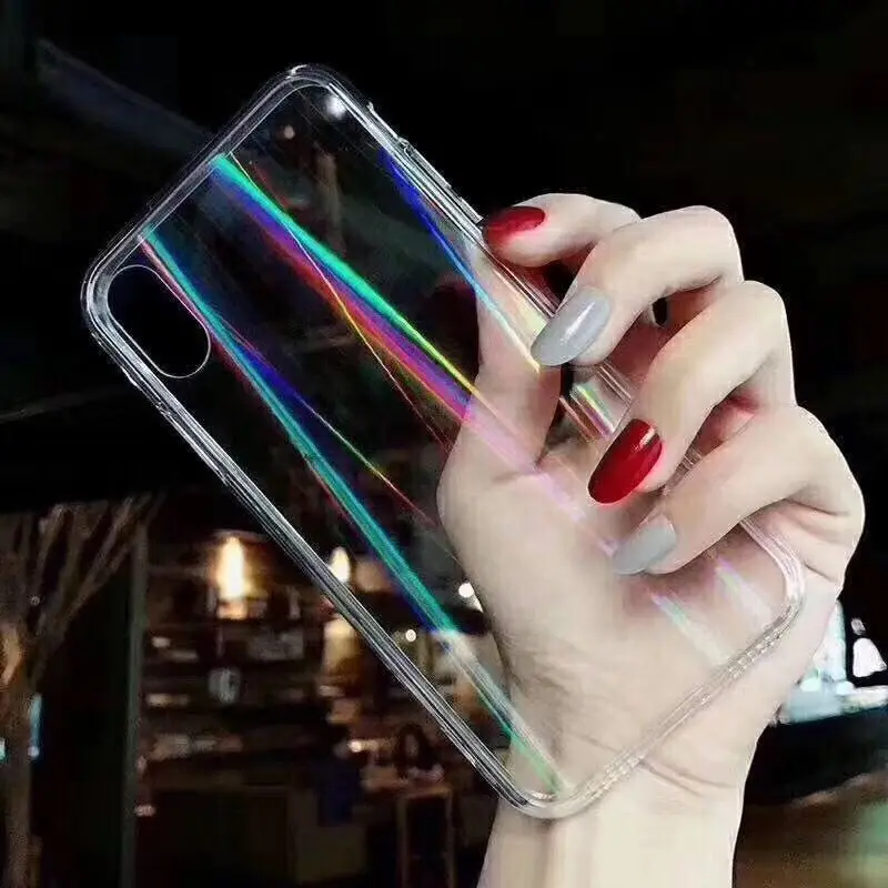 Акриловый лазерный ударопрочный мобильный чехол для iPhone 7 plus 8 6 6s X XS max XR iphone