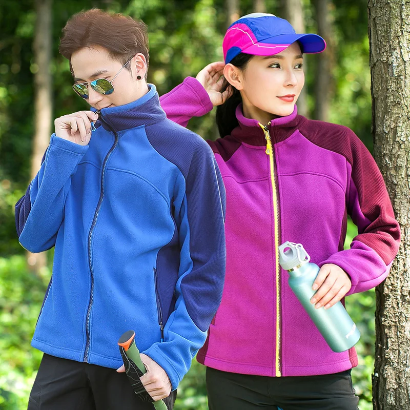 LoClimb уличные флисовые походные куртки для мужчин и женщин 2017 зимние спортивные с