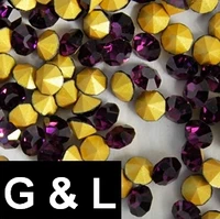 ss26 ss40 288pcs amethyst color pointback rhinestones glass material stones used for jewelry nail art decoration