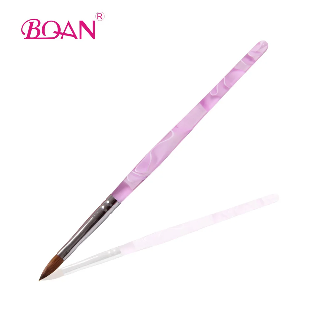 

BQAN 10# Nail Acrylic Brush Kolinsky Sable Hair Brush 10Pcs/Lot Oval Hair Acrylic Nail Art Tool Nail Painting Brushes