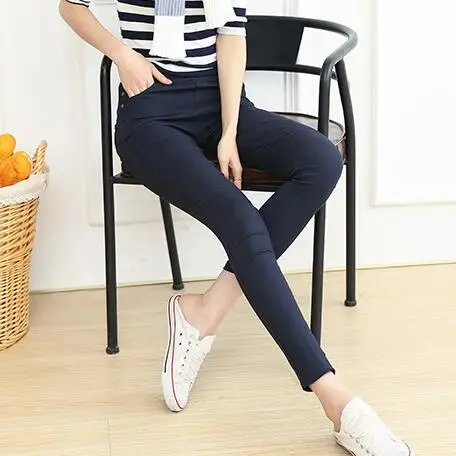 Женские брюки карандаш больших размеров эластичные утолщенные на пуговицах M 5xl