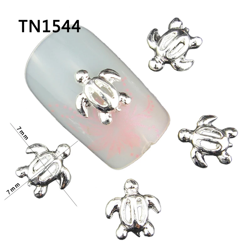 Blueness 10pcs/lot Charms 3D Alloy Turtle Design Nails Arts Decorations Glitter Decoration for TN1544|nail art decorations|decorations nailsglitter