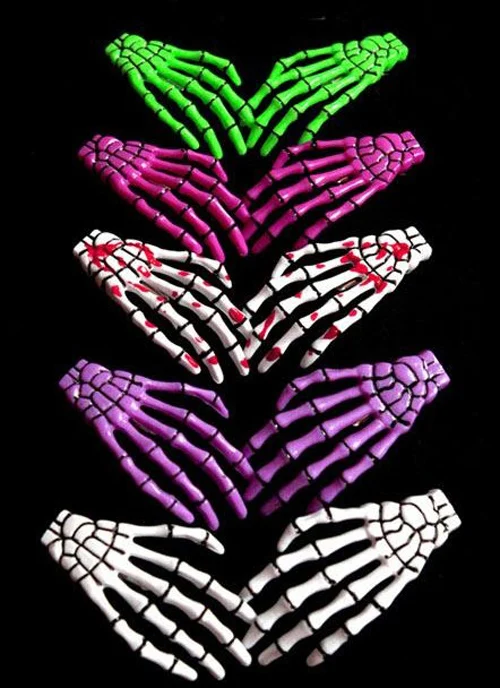 2 шт. заколки невидимки в виде черепа| |