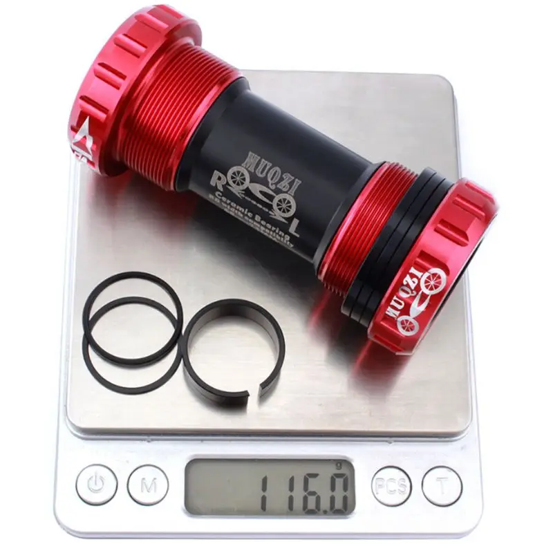 

1 Set Bicycle Central Axis Mountain Road Bike Folding Bikes Screw-in Type 68-73mm Five-way Width Medium Shafts