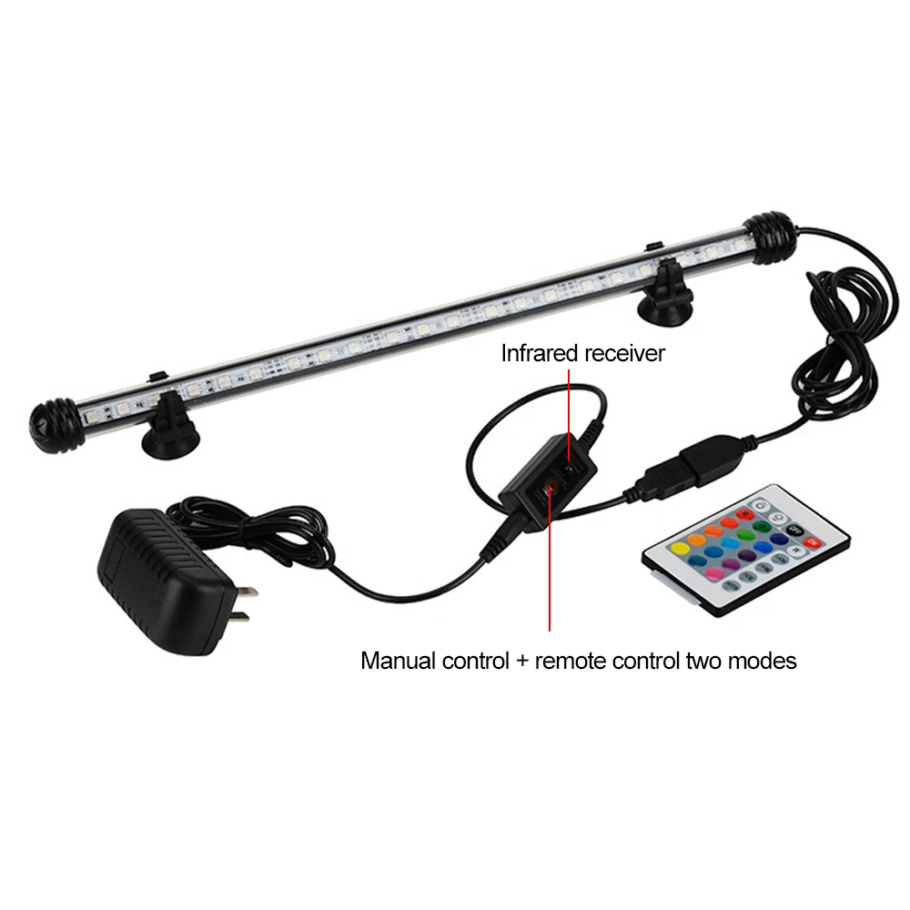 Светодиодный светильник для аквариума водонепроницаемая лампа 19/29/39/49/59 см