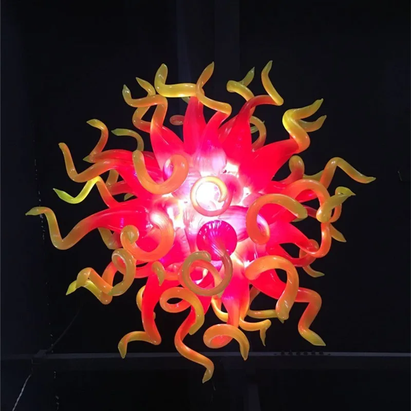 

New Orange Red Style Chandelier for Stair Cheap Murano Glass Chandelier