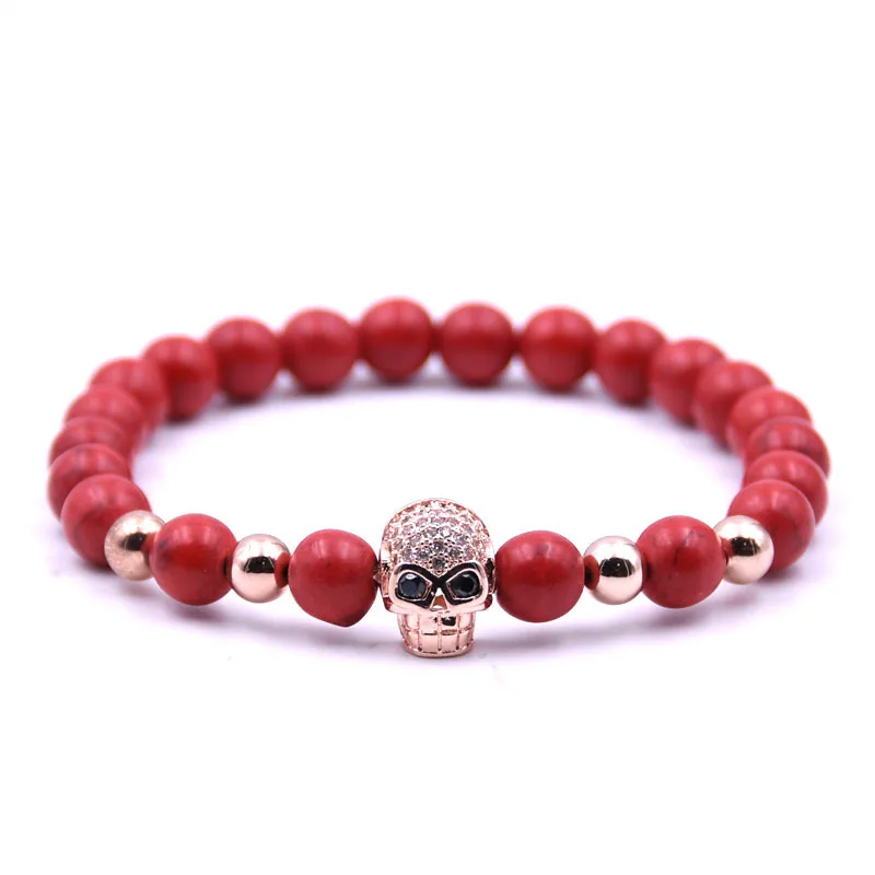 YIZIZAI новый модный браслет с черепом эластичные браслеты и для женщин Pulseira Masculina