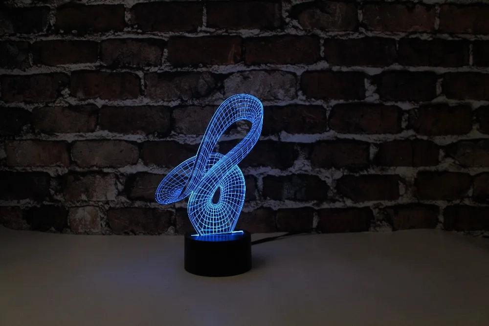 Бесплатная доставка искусственная кожа 3D абстракция 2 Светодиодная декорация