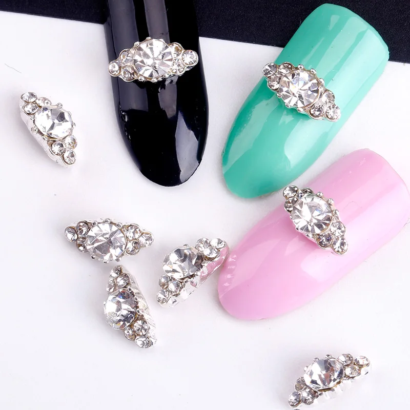 стразы для ногтей на ногти 10 шт./лот Bijoux Ongles 3D дизайн горный хрусталь украшения H DIY