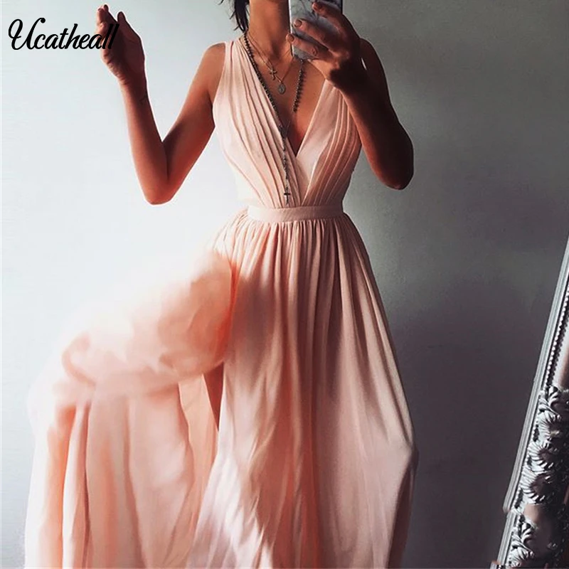 Платье для костюма с перекрестной каймой 2020 новое длинное платье глубоким v