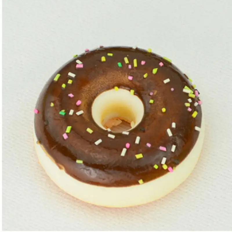 

5CM Artificial Mini Donut Kawaii Chocolate Noodles Sweet Roll Pretend Toys Kitchen Toys Hot Selling
