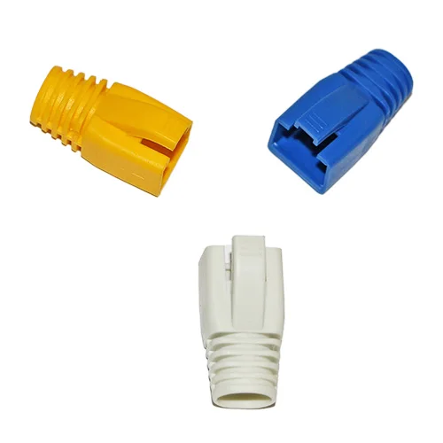 1000 шт. сети Cat 7 RJ45 сапоги белый/желтый/синий цвет для сетевого кабеля разъем |