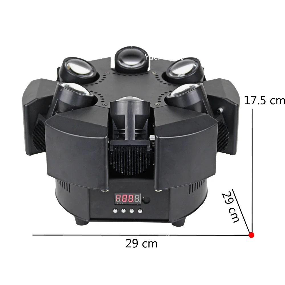 8Pcs Smart Beam 6X10W RGBW 4IN1 LED Moving Head Lights DMX 17/38 Channels Professional Stage Light Dj Shows Equipments | Лампы и