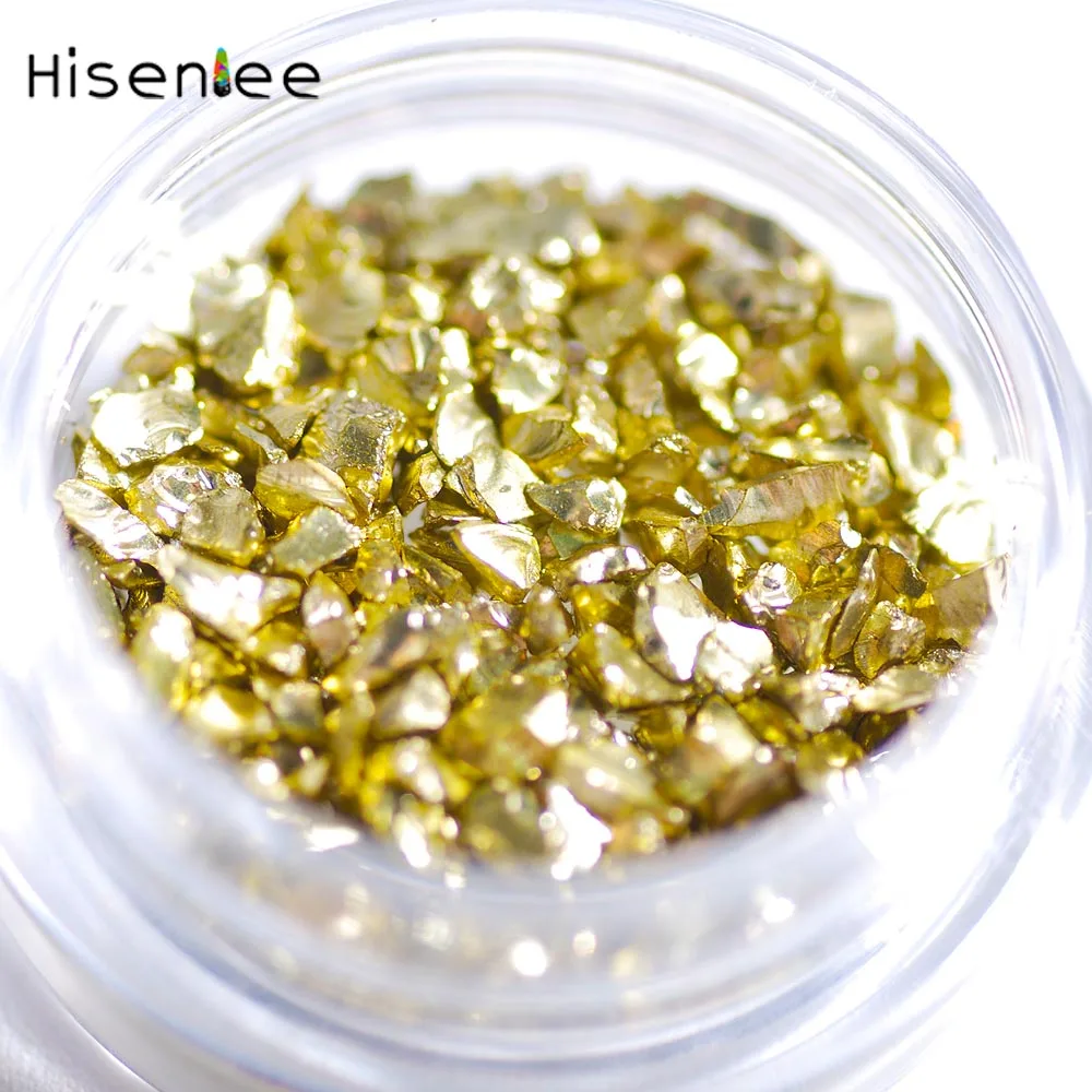 Olive Green В стиле разбитого стекла для ногтей художественные Стразы для ногтей DIY очаровательные драгоценные камни разноцветные стразы 3D украшения для ногтей камни для маникюра - Цвет: Olive Green