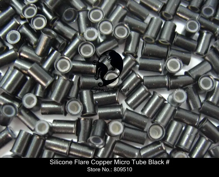 3000 шт./лот светло коричневые силиконовые клеш медное микро кольцо для