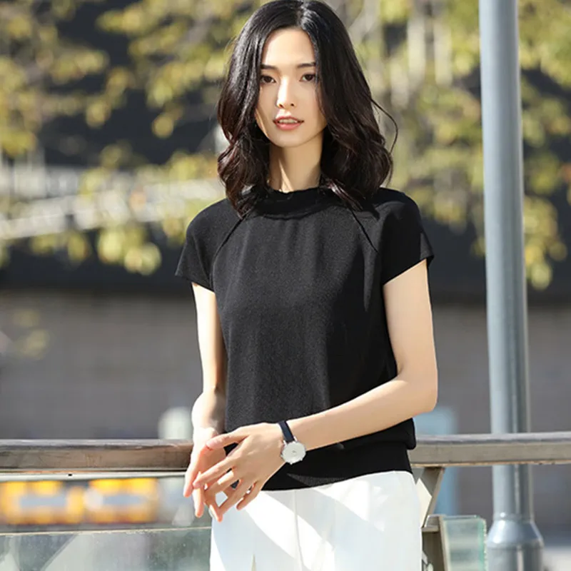 Hzirip 2017 Летние Новых Мужчин Свитера Т Шея Рубашка о Короткий рукав Тонкий Вязание