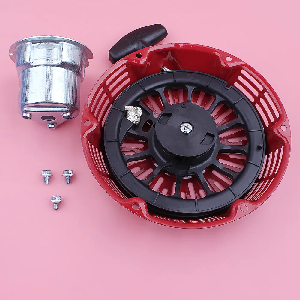 Recoil перемотка тяга стартера фланец Кубок Болт Комплект для Honda GX340 GX390 11HP 13HP GX 340 390 газонокосилка Замена двигателя Запасные части