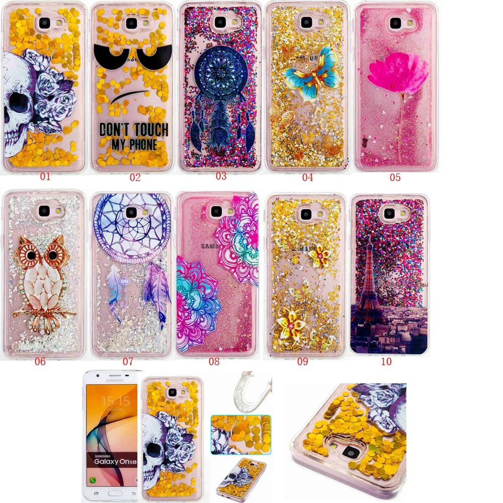 S7 Edge Case Patterned Soft TPU Quicksand Glitter Liquid Clear For Samsung J3 J5 G530 G360 S5 S6 Prime A3/A5 2016 |