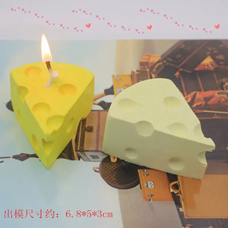 New Cheese Candle Mould DIY Creative Art Soap Mold 3D Christmas Handmade Silicone | Дом и сад