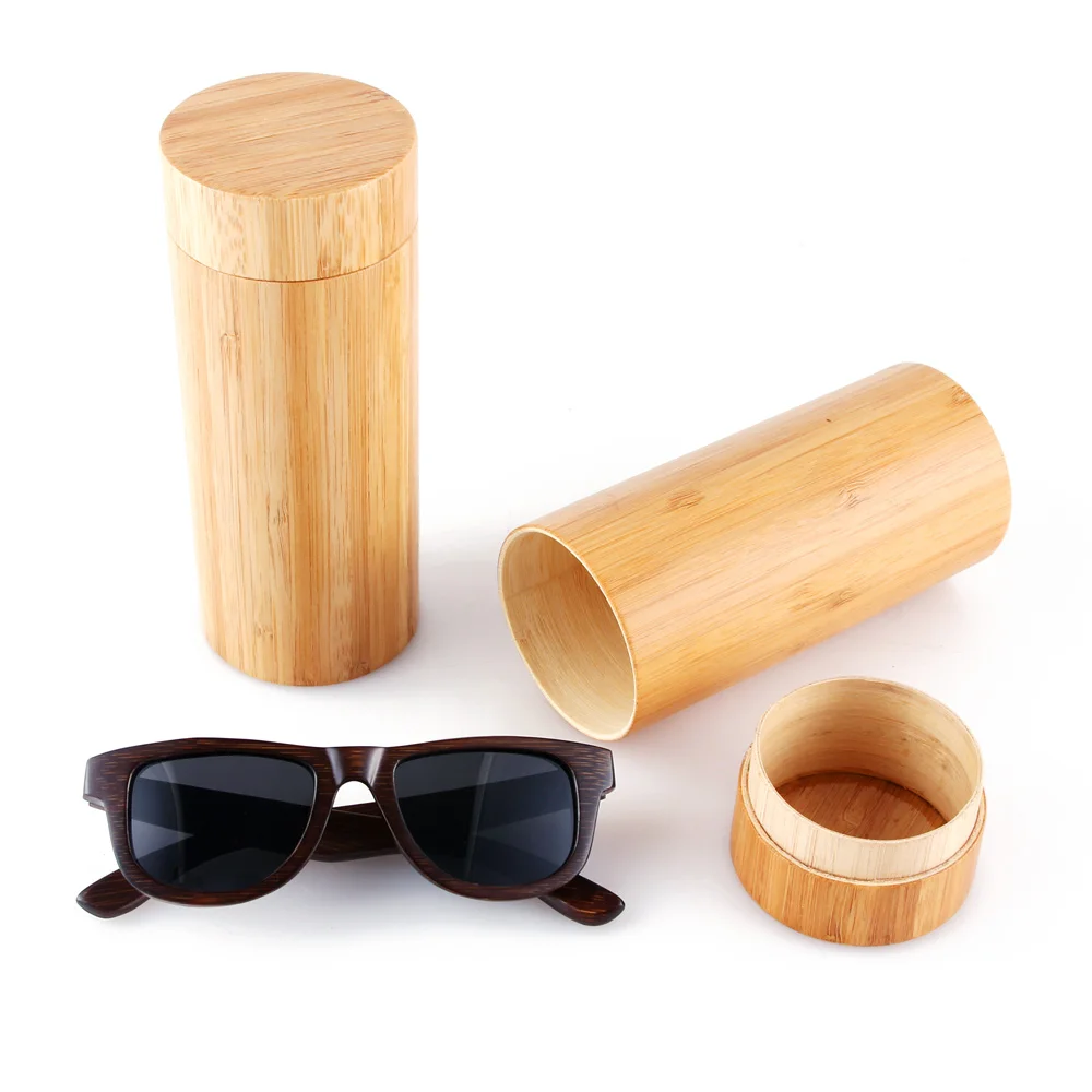 Мужские и женские бамбуковые солнцезащитные очки BerWer поляризационные маленькие